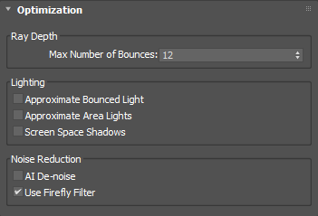 Iray+ Interactive Renderer Settings
