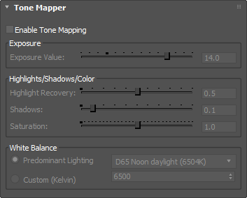 The Iray+ Tone Mapper