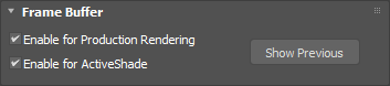 Frame Buffer parameters in Iray=+