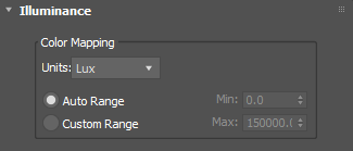 The Iray for 3ds Max Illuminance rollout
