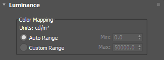 The Iray for 3ds Max Lluminance rollout