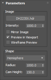 Iray+ IBL parameters