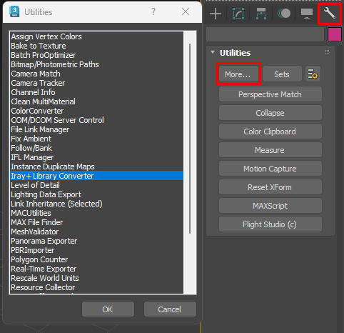 Enabling the Iray+ Library Converter