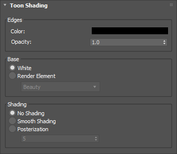 The Iray for 3ds Max Toon Shading rollout