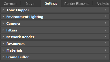 The Iray for 3ds Max Settings tab