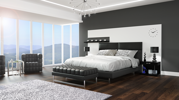 Bedroom interior rendered in Iray for 3ds Max