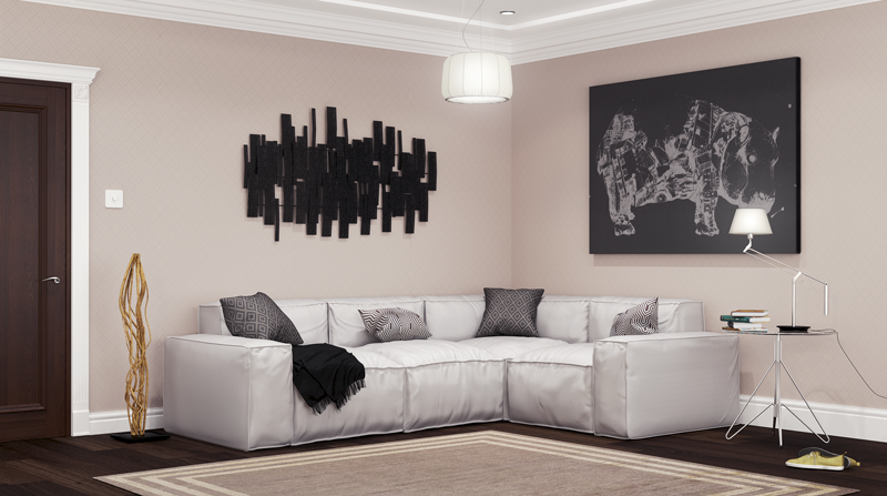 Interior scene lit with Iray lighting