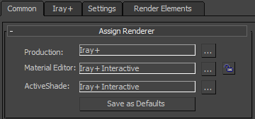 Assigning Iray+ as your Renderer