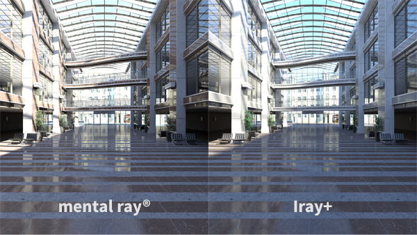A mental ray® scene converted to Iray