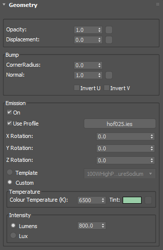 Iray+Emission Dropdown