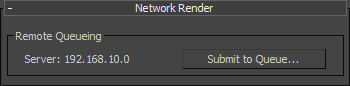The Network render dialog