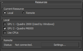Managing GPU's and render resources in Iray