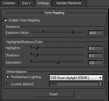 The Iray+ Tone Mapper