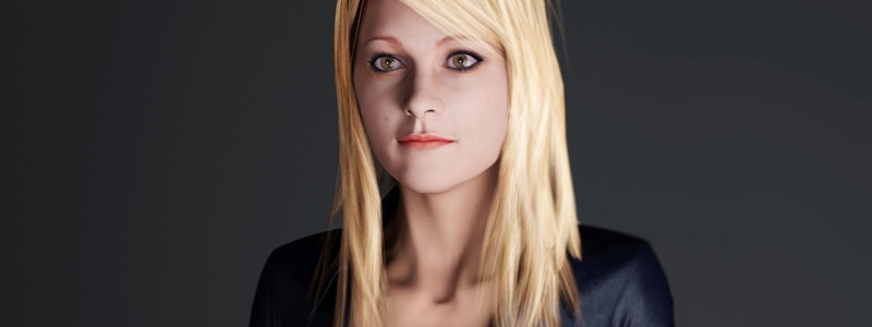 Figure rendered with Iray+ Skin SSS material